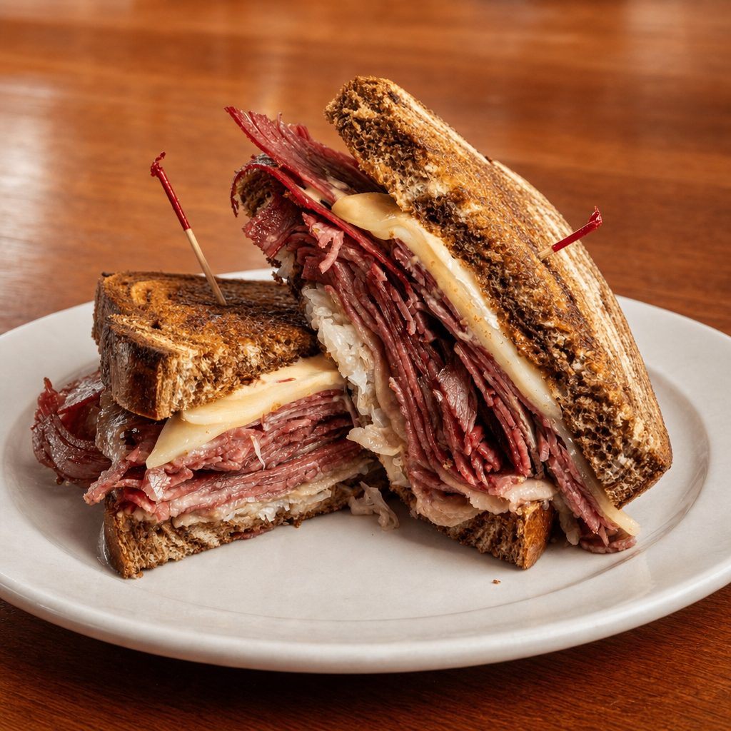 Corned Beef Reuben Sandwich.