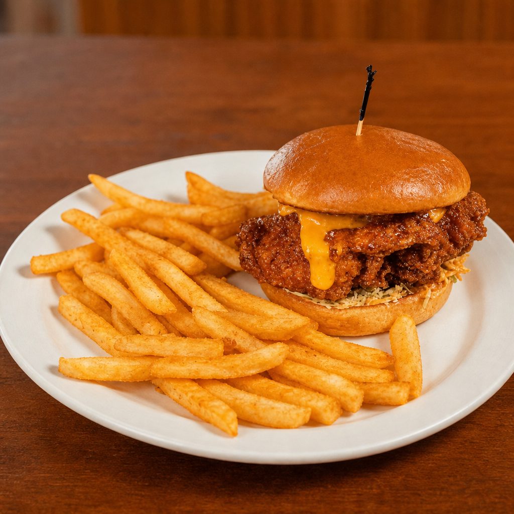 TFP Hot Chicken Sandwich.